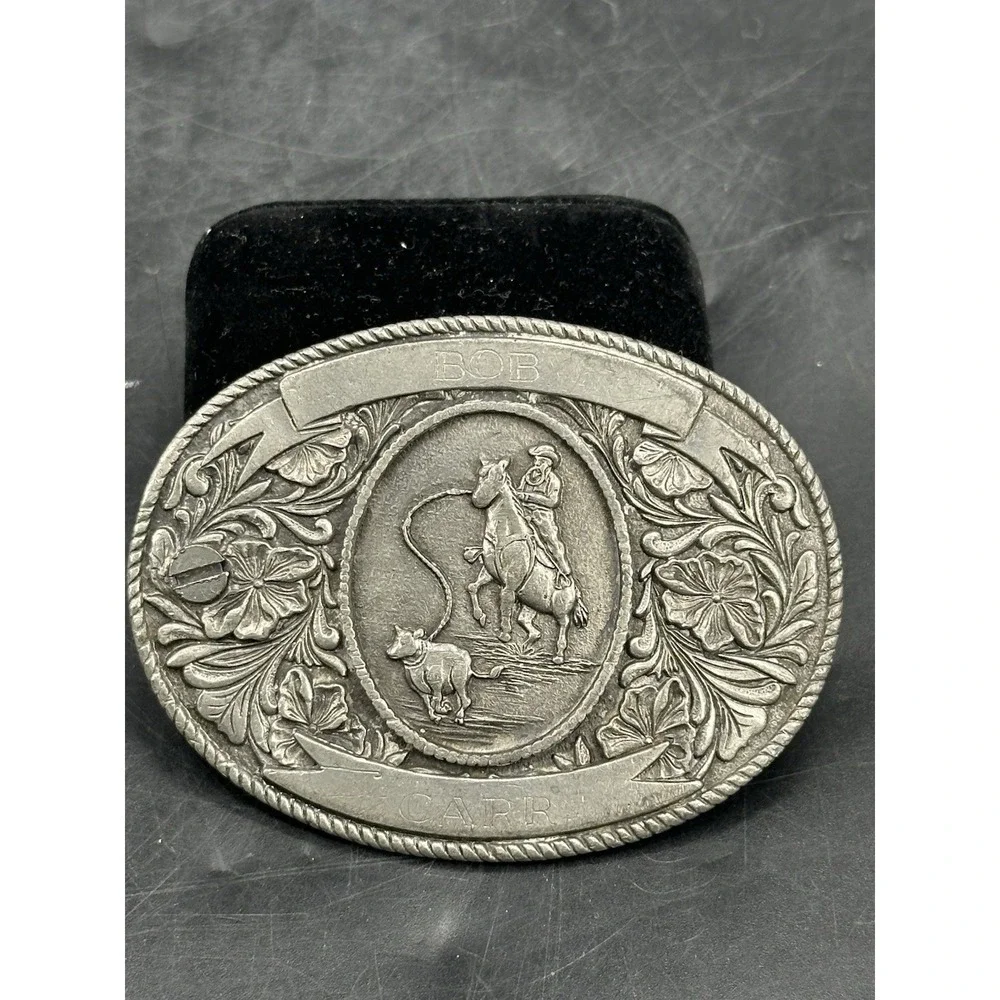 LTC‎ Western Pod CO. 1974 Cowboy Rodeo Belt Buckle